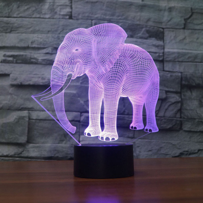 Acrylic Night light Elephant Wonder Tribe