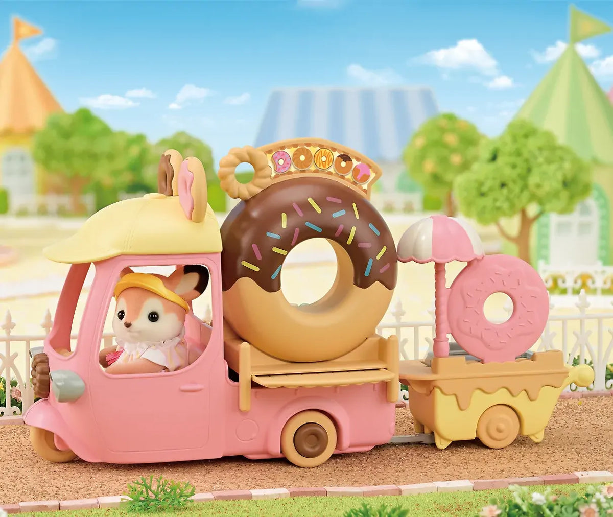 Sylvanian Families – Carrito De Rosquillas Dip Dip Donuts Con Freidora, Figura Y Más De 30 Accesorios – Para Niños +3 Años