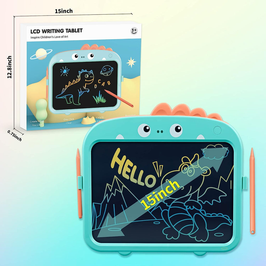 LCD Light Up 15" Drawing Tablet Dinosaur Wonder Tribe