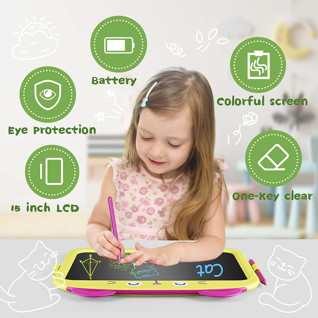 LCD Light Up 15" Drawing Tablet Cat Wonder Tribe