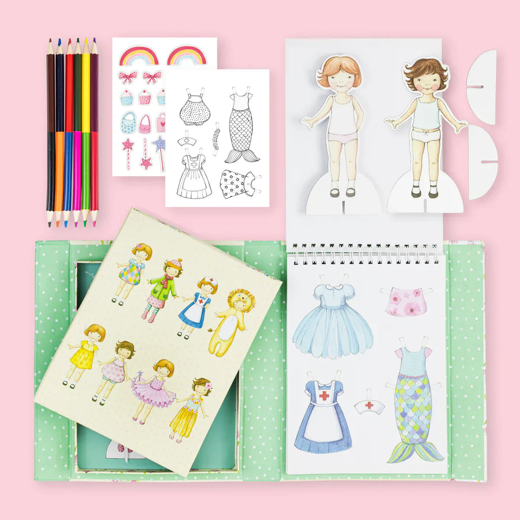 Paper Baby Kit Tiger Tribe Paper Dolls Kit Vintage - Dress Up Craft | Wonder Tribe
