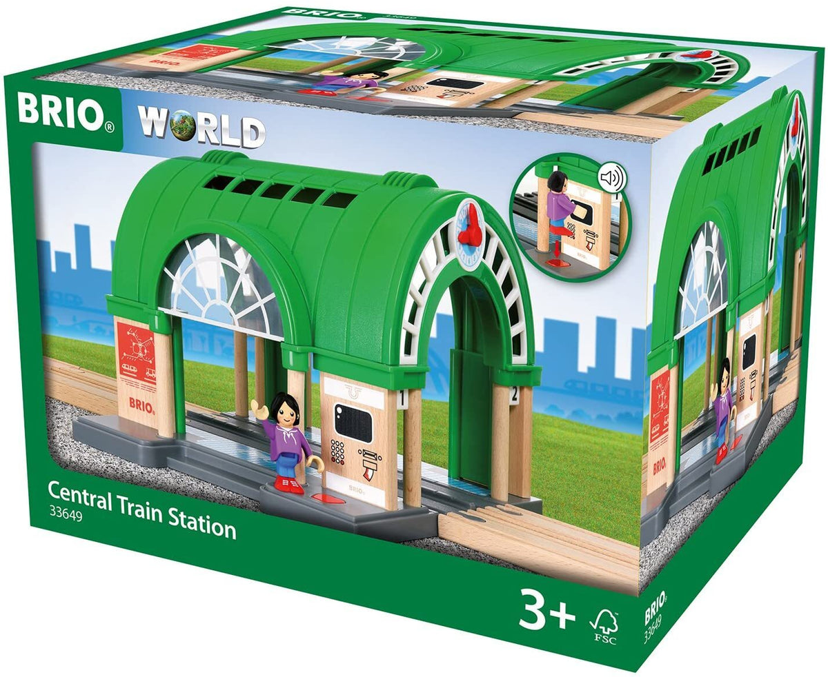 Central Train Station - Brio Wooden Railway Building – Wonder Tribe