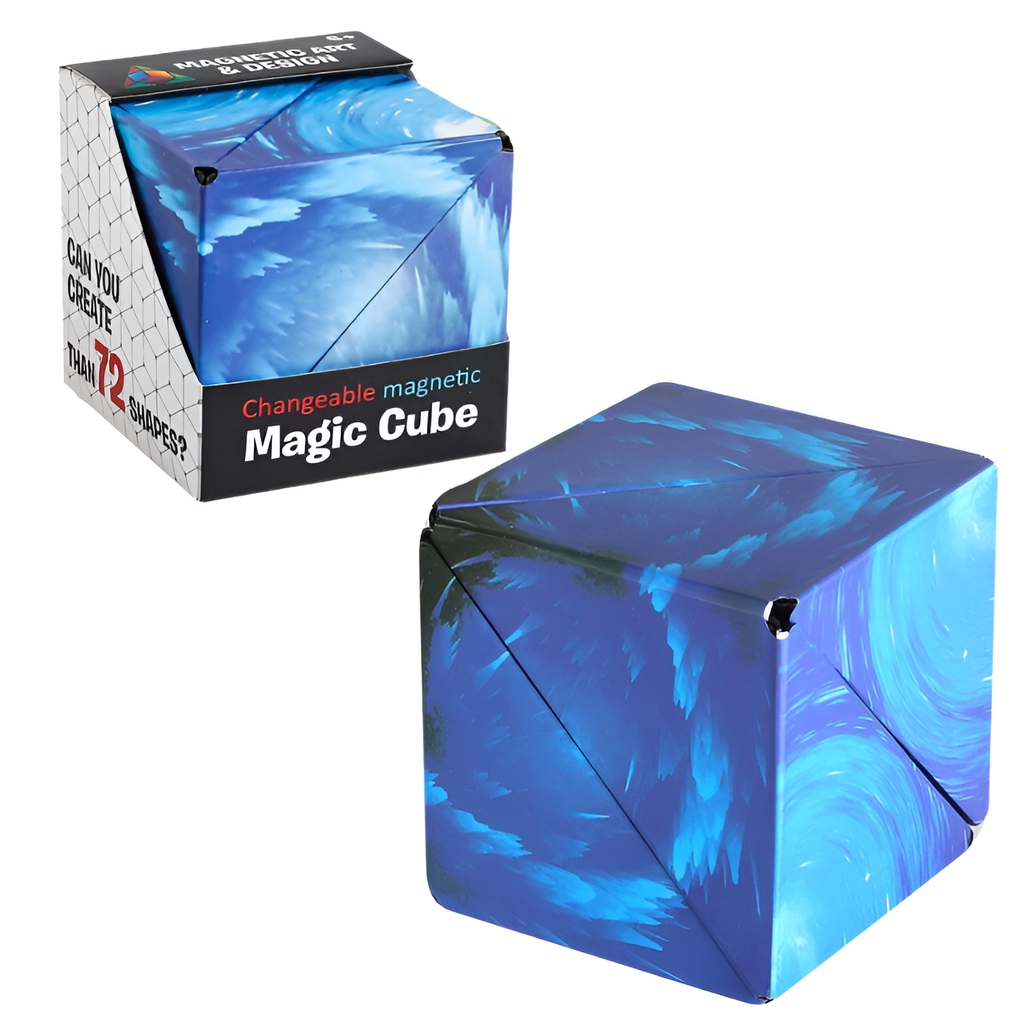 Magic Fidget Cube Blue - 70+ Shapes | Wonder Tribe
