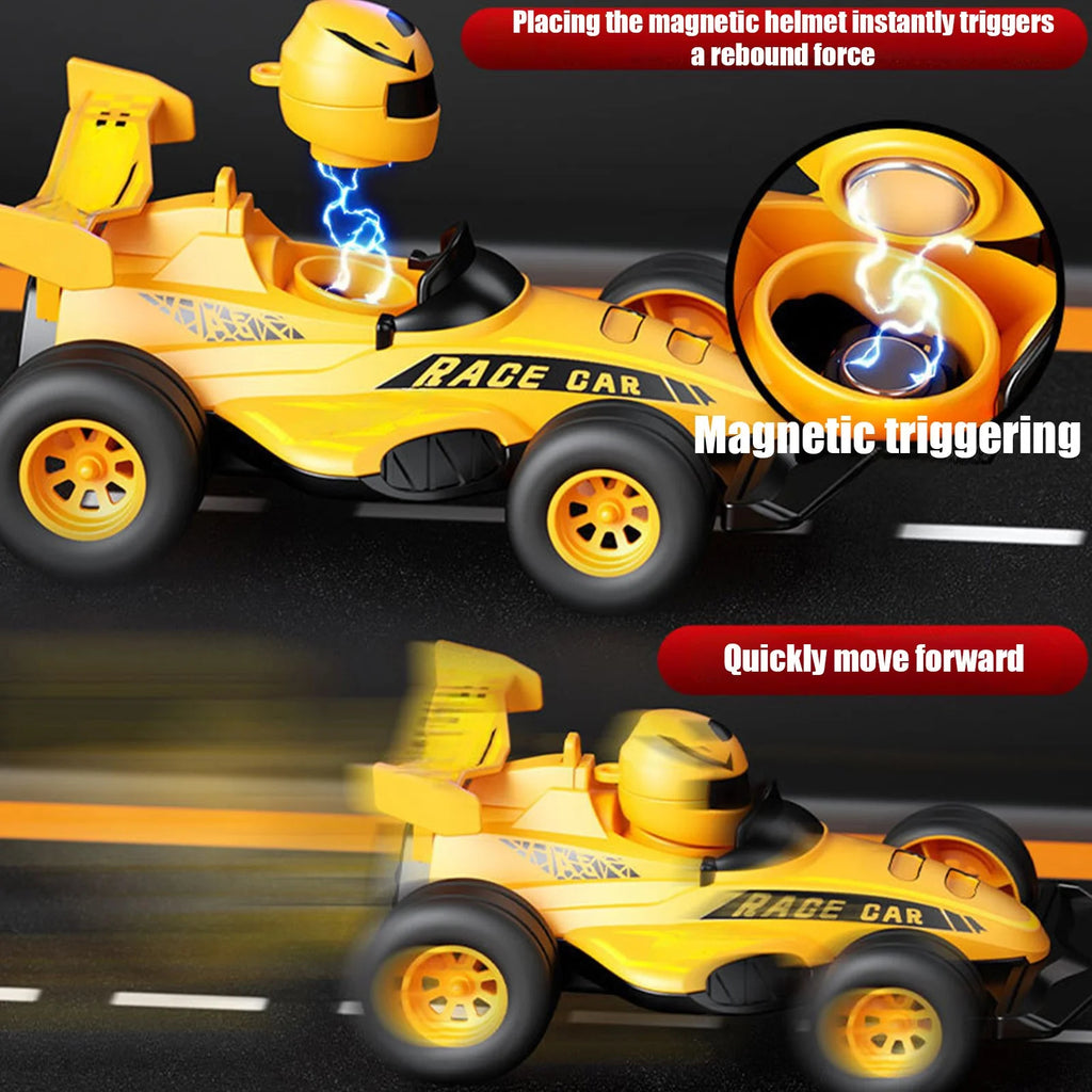 Magnetic Car Racers Pull Back Magnetic Driver Racecar - Fun Toy Car for Kids | Wonder Tribe