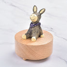 Rotating Wooden Music Box - Donkey