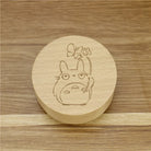 Round Wooden Music Box - Totoro with Butterfly